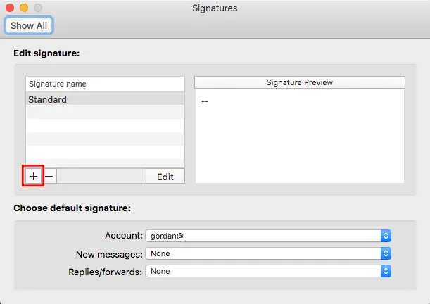 how to add outlook signature on mac