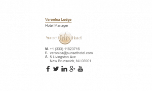 Email Signature Example for Hotel