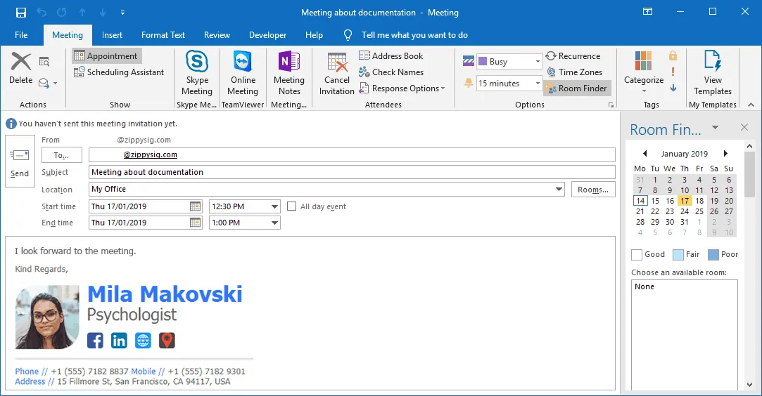 how to add signature in outlook 365