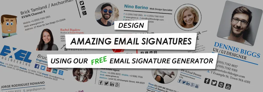 email signature generator footer call to action