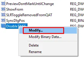 Regedit Modify Key